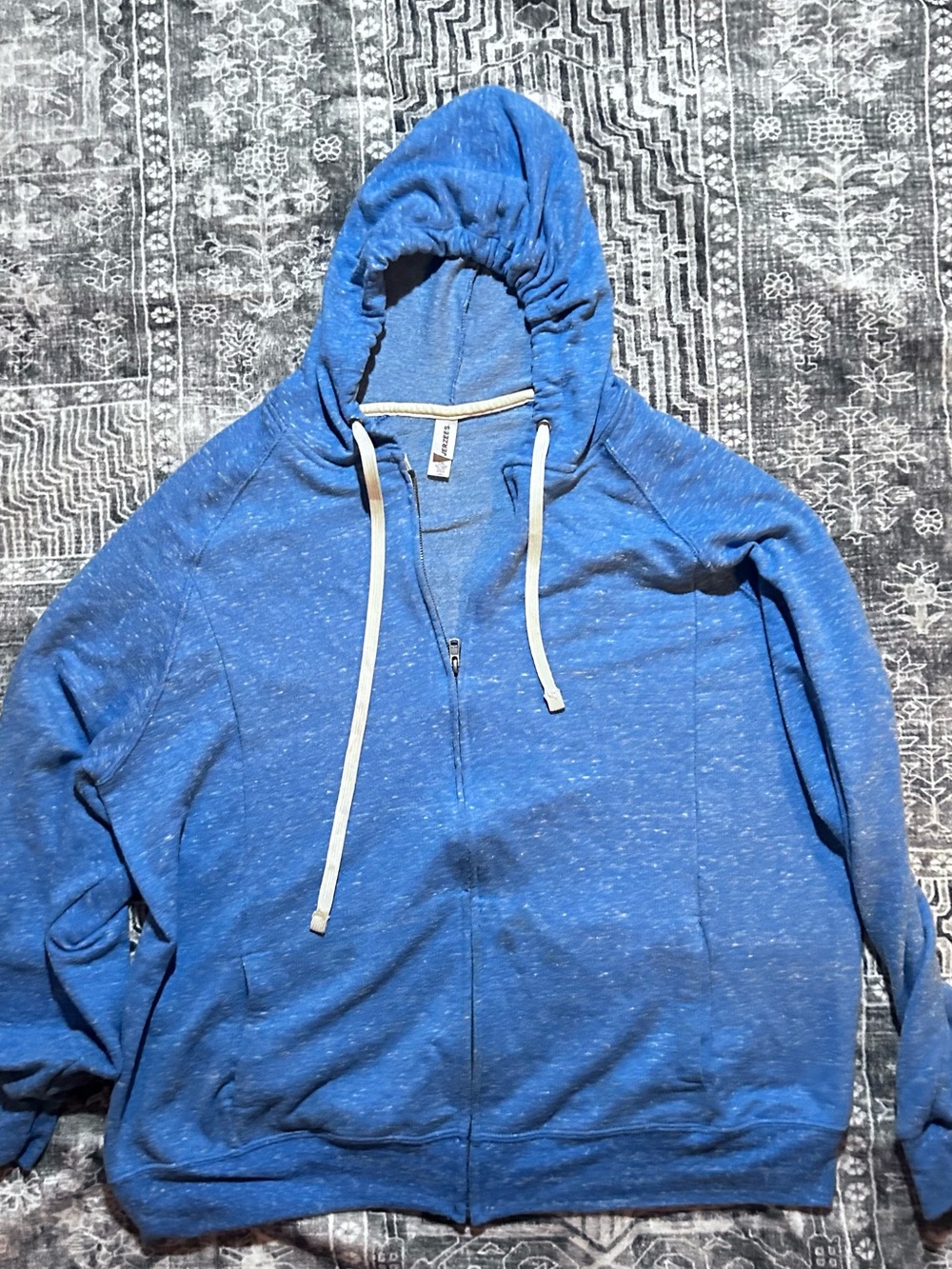 Faded Glory Men's Blue Zip-Up Hoodie Sweater